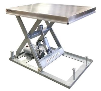 IL1000X Table élévatrice galvanisée avec plateau supérieur en Inox